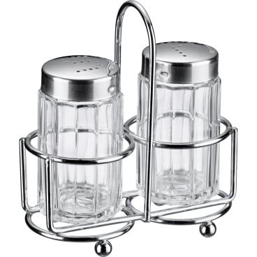 WESTMARK Traditionell Menage Salz und Pfeffer, 3-teilig 1 Set = 2 Streuer inkl. Ständer - Bild-Darstellung des Produktes 1