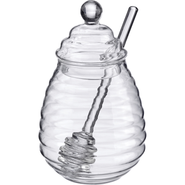 WESTMARK Melli Honigtopf, Borosilikatglas 1 Set = 1 Glas inkl. Löffel - Bild-Darstellung des Produktes 1