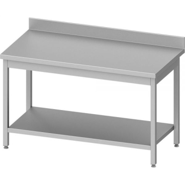 Stalgast Arbeitstisch ECO, T 700, mit Boden, AISI201 Edelstahl Maße (B x T x H): 600 x 700 x 850 mm - Bild-Darstellung des Produktes 1