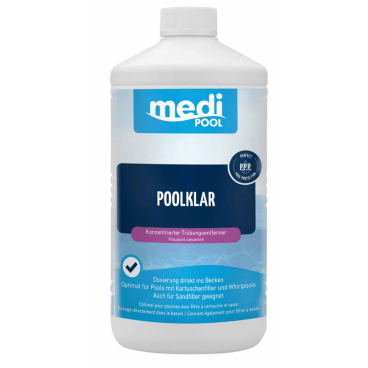 mediPOOL Poolklar, einfache Dosierung 1000 ml - Flasche - Bild-Darstellung des Produktes 1