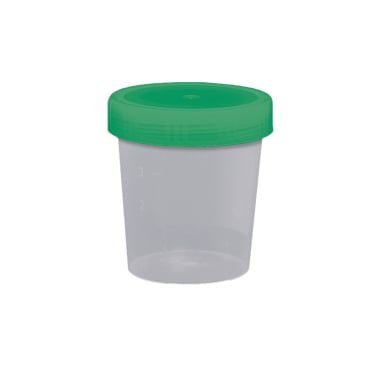 Dr. Junghans medical Urinbecher mit Schraubdeckel 1 Stück, Deckelfarbe: grün - Bild-Darstellung des Produktes 1