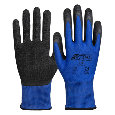 NITRAS Nylonhandschuhe mit Strickbund, flexibel 1 Paar, Größe 9 - Bild-Darstellung des Produktes 1