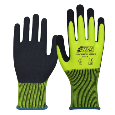 NITRAS NYLOTEX SOFT HV Schutzhandschuhe, neongelb 1 Karton = 144 Paar, Größe 9 - Bild-Darstellung des Produktes 1