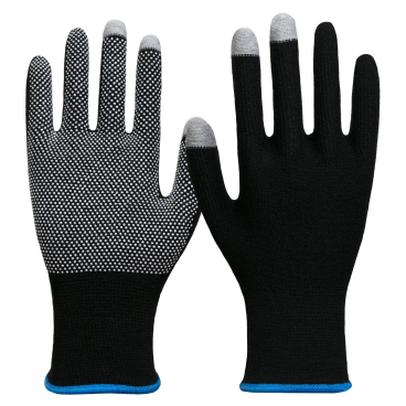 NITRAS SMART SWIPE Strickhandschuhe, PVC Noppen, schwarz 1 Paar, Größe 8 - Bild-Darstellung des Produktes 1