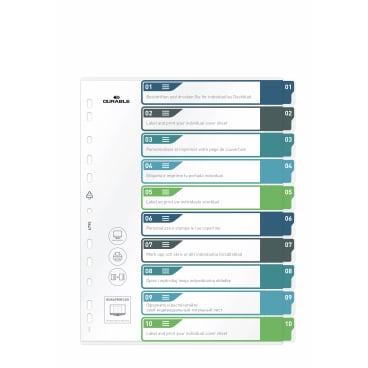 DURABLE Register DIN A4+, mehrfarbig 10-teilig - Bild-Darstellung des Produktes 1
