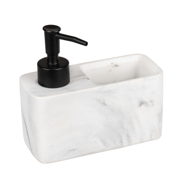 WENKO Spülmittelspender Resa, Polyresin/Kunststoff, 150 ml Farbe: weiß - Bild-Darstellung des Produktes 1