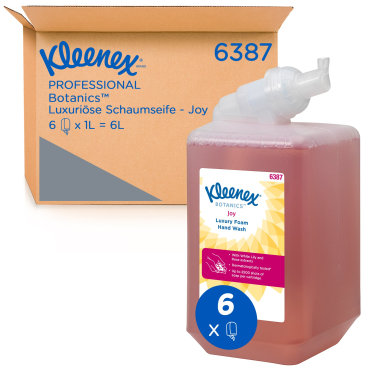 Kleenex® Botanics™ Luxusschaum Handwäsche, 1 Liter 1 Karton = 6 Kartuschen, Joy - Bild-Darstellung des Produktes 1
