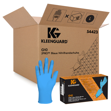 KleenGuard® G10 2PRO™ Nitrilhandschuhe, blau, puderfrei 1 Packung = 100 Stück, Größe L - Bild-Darstellung des Produktes 1