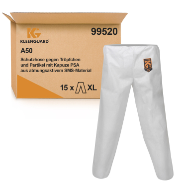 KLEENGUARD® A50 Schutzhose, weiß 1 Karton = 15 Stück, Größe: XL - Bild-Darstellung des Produktes 1
