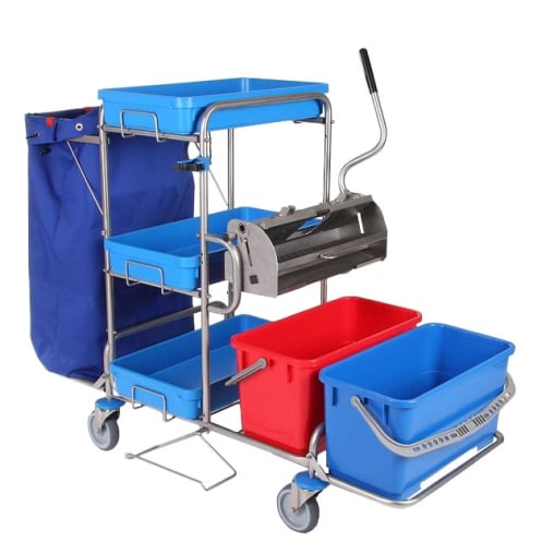 Floorstar Flachpressenwagen FWP 4 duo ES PATENT - Edelstahl