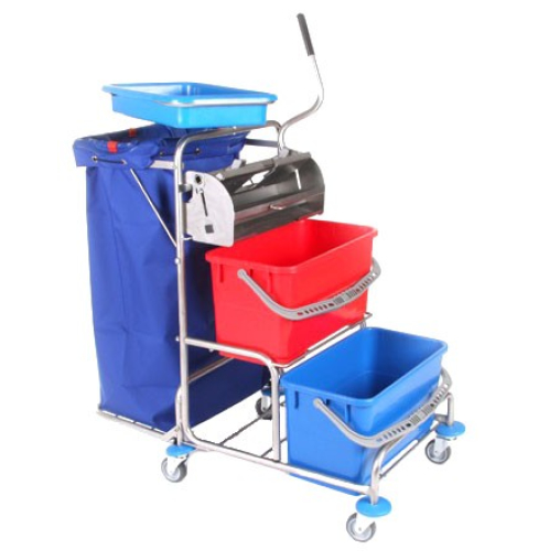 Floorstar Flachpressenwagen FPW 2 Top Plus ES PATENT - Edelstahl