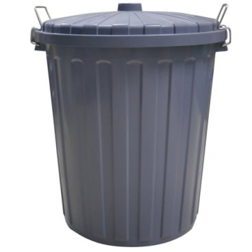 helit Abfalltonne mit Deckel, grau, 73 Liter Maße (B x T x H): 51 x 51 x 63 cm - Bild-Darstellung des Produktes 1