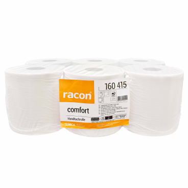 racon® comfort Handtuchrolle, 19 cm x 320 m, 1-lagig, weiß 1 Paket = 6 Rollen à ca. 320 Meter - Bild-Darstellung des Produktes 1
