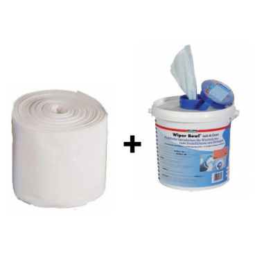 Multitex® Wipes Rolle DR 100% PET & Spendereimer 1 Karton = 8 Rollen à ...