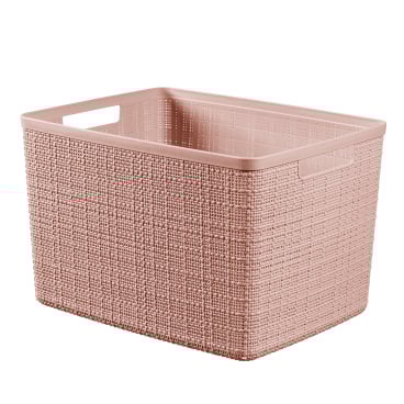 CURVER JUTE RECYCLING Aufbewahrungskorb, 20 Liter Farbe: rosa - Bild-Darstellung des Produktes 1