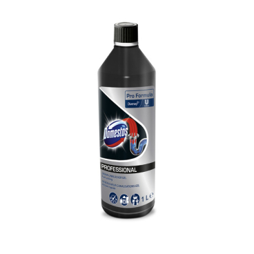 Domestos Professional Power-Gel Rohrreiniger, alkalisch 1 Karton = 6 Flaschen à 1 Liter - Bild-Darstellung des Produktes 1