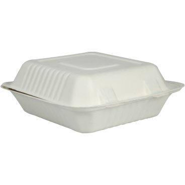 ABENA® MenüBox, Bagasse, weiß, 22 x 22 x 8 cm 1 Packung = 50 Stück - Bild-Darstellung des Produktes 1