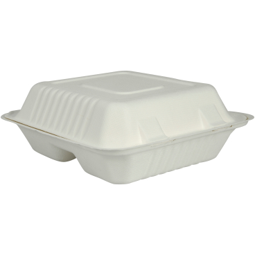 ABENA® Menübox, Bagasse, 3-geteilt 1 Packung = 50 Stück - Bild-Darstellung des Produktes 1