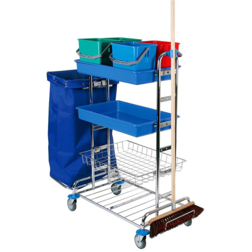 Floorstar Putzwagen PW 3, verchromt