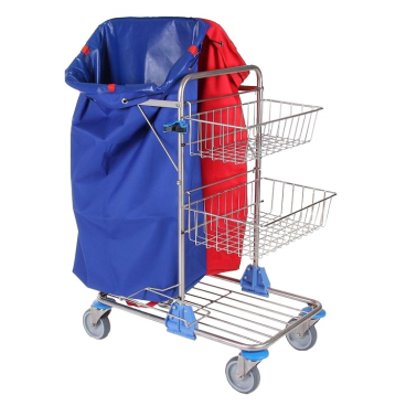 Floorstar PW 2 ES ESTAWA Putzwagen, Edelstahl Fassungsvermögen: 2 x 120 Liter - Bild-Darstellung des Produktes 1