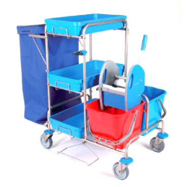 Floorstar RW 1 ES ESTAWA Reinigungswagen, Edelstahl Fassungsvermögen: 2 x 70 Liter - Bild-Darstellung des Produktes 1