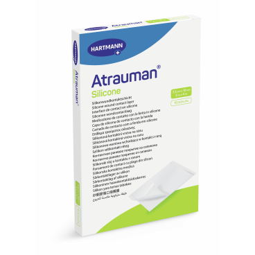 Atrauman® Silicone Silikon-Wundkontaktschicht Wundauflage, steril 1 Packung = 10 Stück, einzeln verpackt, Maße: 7,5 x 10 cm - Bild-Darstellung des Produktes 1