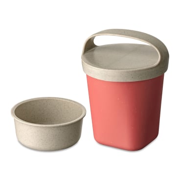 Koziol Snackbox BUDDY mit Einsatz inkl. Deckel, 500 ml Farbe: koralle - Bild-Darstellung des Produktes 1
