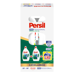 Henkel AG & Co. KGaA Persil Professional Universal Gel Flüssigwaschmittel, 130 WL, Flüssiges Universalgel mit bewährter Anti-Grau Formel, 1 Karton = 2 x 2,925 Liter - Flaschen für ca. 130 Waschladungen PGUPR