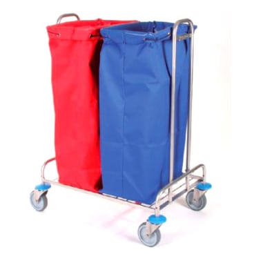 Floorstar Trennwagen TW 2 ES ESTAWA - Edelstahl 2 Halterahmen für 120 l Säcke - Bild-Darstellung des Produktes 1