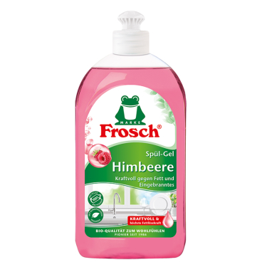 Frosch Himbeere Spülmittel, fettlösend 1 Karton = 8 Flaschen à 500 ml - Bild-Darstellung des Produktes 1