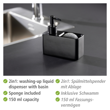 WENKO Spülmittelspender Resa Set, 2-teilig 1 Set = ein Spender und ein Schwamm kaufen