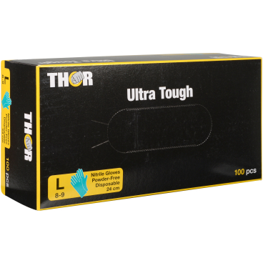 ABENA® Thor Ultra Tough Einmalhandschuhe, Nitril, grün 1 Packung = 100 Stück, Größe L - Bild-Darstellung des Produktes 1