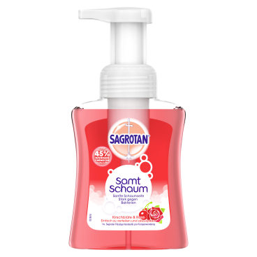 SAGROTAN Samt-Schaum Handwaschschaum, 250 ml Kirschblüte & Rose - Bild-Darstellung des Produktes 1