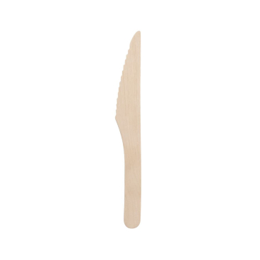 Greenbox Holzmesser Einwegbesteck, biobeschichtet, 16,5 cm 1 Karton = 10 Packungen à 100 Stück - Bild-Darstellung des Produktes 1