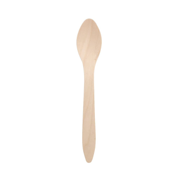 Greenbox Premium Holzlöffel Einwegbesteck, biobeschichtet, 18 cm 1 Packung = 100 Stück - Bild-Darstellung des Produktes 1