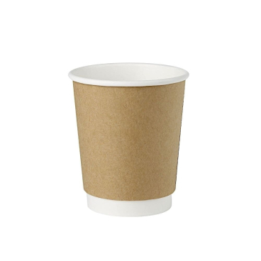 Greenbox Pappbecher doppelwandig, 200 ml, Ø 8 cm 1 Karton = 20 Packungen à 25 Stück, Farbe: braun - Bild-Darstellung des Produktes 1