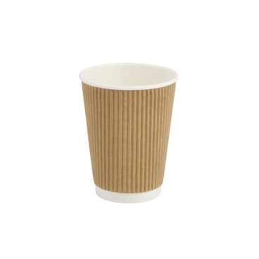 Greenbox Riffelbecher braun, 300 ml, Ø 9 cm 1 Karton = 20 Packungen à 25 Stück - Bild-Darstellung des Produktes 1