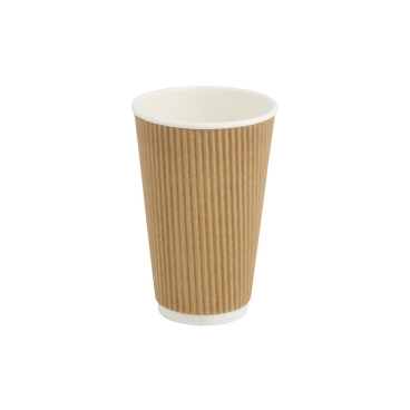 Greenbox Riffelbecher braun, 400 ml, Ø 9 cm 1 Karton = 20 Packungen à 25 Stück - Bild-Darstellung des Produktes 1