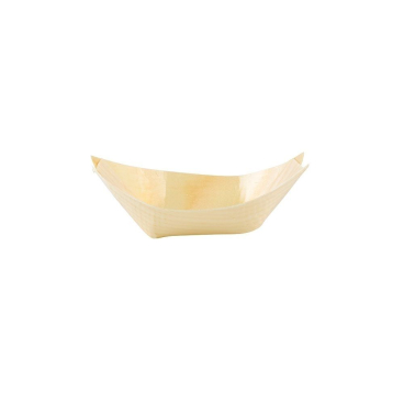 Greenbox Snackschalen Holzschiffchen, Holz 1 Karton = 10 Packungen à 100 Stück, Länge: 8 cm - Bild-Darstellung des Produktes 1