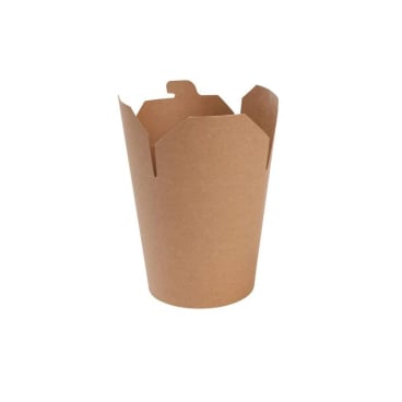 Greenbox Nudelbox Asia Box, braun, PLA-beschichtet 1 Karton = 10 Packungen à 50 Stück, Fassungsvermögen: 800 ml - Bild-Darstellung des Produktes 1