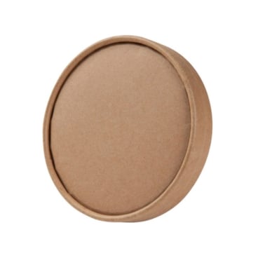 Greenbox Schalen Karton Deckel, braun, PLA-beschichtet 1 Packung = 25 Stück, Ø 18,5 cm - Bild-Darstellung des Produktes 1