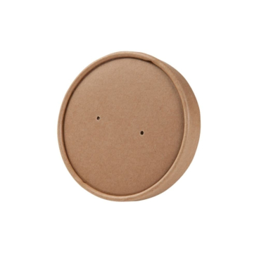 Greenbox Karton Membran Becher-Verschlussdeckel, Ø 9 cm 1 Packung = 25 Stück, Farbe: braun - Bild-Darstellung des Produktes 1