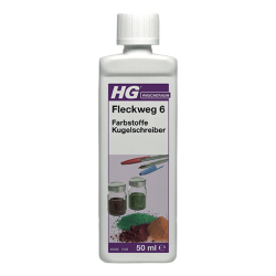 HG International B.V. HG Fleckweg Nr. 6, Fleckenentferner für Kugelschreiberflecken, 50 ml - Flasche 425005105