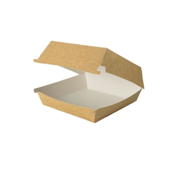 Greenbox Burger Box, braun-weiß, 14,5 x 14,5 x 8 cm 1 Karton = 4 Packungen à 100 Stück - Bild-Darstellung des Produktes 1