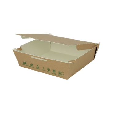 Greenbox Take away Kartonbox, braun, hitzebeständig 1 Packung = 25 Stück, Fassungsvermögen: 1700 ml kaufen