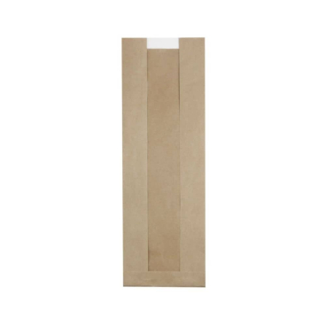 Greenbox Sichtstreifenbeutel M, braun, 14 + 7 x 41 cm 1 Karton = 500 Stück - Bild-Darstellung des Produktes 1