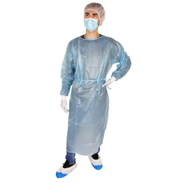 Lifemed® Schutzkittel 139 x 139 cm, PE-Vollbeschichtung 1 Packung = 10 Stück, Farbe: blau - Bild-Darstellung des Produktes 1