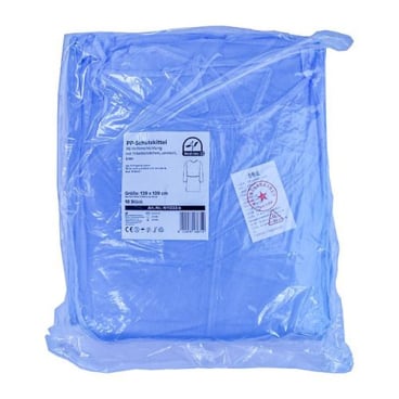 Lifemed® Schutzkittel 150 x 170 cm, PE-Vollbeschichtung 1 Packung = 10 Stück, Farbe: blau - Bild-Darstellung des Produktes 1