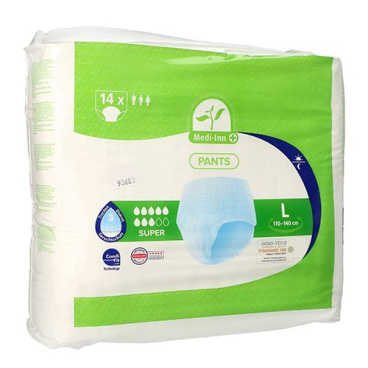 Lifemed® Inkontinenzhose "SUPER", hautfreundlich 1 Packung = 14 Stück, Größe L - Bild-Darstellung des Produktes 1