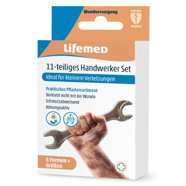 Lifemed® Handwerkerset-Pflaster, 5 Größen 1 Packung = 11 Stück - Bild-Darstellung des Produktes 1